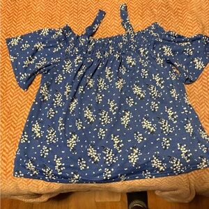 MELLODAY Navy and White Patterned Blouse